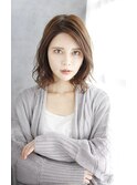 ミニウルフホワイトグレージュデジタルパーマチェリーブラウン71