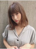 アンブレラカラー/こなれミディ/ウェーブパーマ/前髪/錦糸町