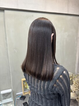 ファビ 渋谷(Fab) くびれヘア/暗めカラー/アプリコットオレンジ/縮毛矯正