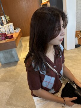 サラビューティーサイト 志免店(SARA Beauty Sight) 大人の艶髪！ケアカラーでまとまるセミロング☆山之内