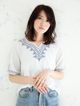 ラプト ビズ 学園前(RAPT bis) 斜めバングなナチュラルミディ