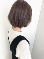 ヘアー アトリエ アンジー(Hair Atelier Angee)&nbsp;ブリーチなしのヌーディー感アッシュのボブ