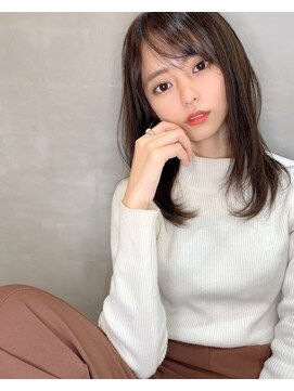 カームリーヘアー(calmLY HAIR) 前髪/アンブレラカラー/こなれミディ/イメチェン/ウェーブパーマ