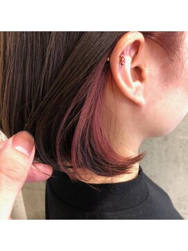 ヘアーアンドメイク ファット(Hair&Make PHAT) ナチュラルボブインナーカラーブロッサム10代20代30代