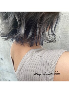 アンルーク ヘア(+1 unluke hair) [+1unluke]2025-SS/gray×inner blue