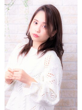 ソア 武蔵小杉(SOAR) ピンクカラーナチュラルカラーグラボブナチュラルストレート