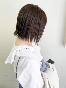 キャンバス バイ ネオリーブ 横浜西口(Canvas by neo.) 切りっぱなしボブ 外ハネボブ フォギーベージュ