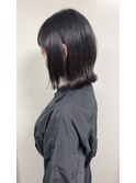 【morio原宿】外はねボブ 黒髪 前髪あり