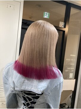 ラフ 難波店(LAFF) #黒髪#ボブルフ#ネビージュ#小顔#ワンレン