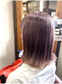 20代30代大人可愛いエアリーボブラベンダーベージュ透明感