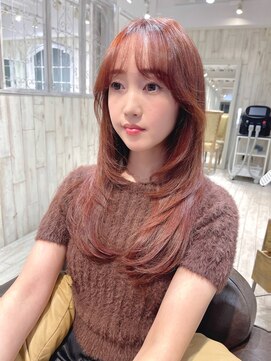 レイラバイアフロート 吉祥寺(Lila by afloat) レイヤーカット/ピンクベージュ／10代20代30代