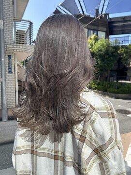 ルル 表参道(lulu.) ミルクティーベージュ レイヤーカット カーテンバング【Riku