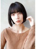 【GEEKS渋谷】就活カラー/タッセルボブ/透明感/ダークアッシュ