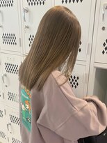 リムレスバイサンク 万代 新潟駅(LIMLESS by cinq)&nbsp;ミルクティーベージュダブルカラーケアブリーチインナーカラー