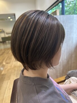 テラスヘア 三条(TERRACEhair) 艶髪グレージュカラー×ショートボブ