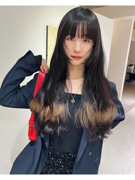 ユー セント(yew scent) ロング×裾カラー