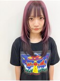 ピンクのアンブレラカラー