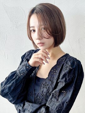 アルバム 新宿(ALBUM SHINJUKU) ボブ前髪カット暗めカラーおくれ毛_9765