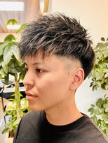 ミスターベイビー(Mr.BABY)&nbsp;スパイキーショート/フェードカット/黒髪/ツーブロック