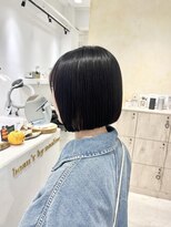 ビューバイネオリーブ 用賀店(Beau'r by neolive)&nbsp;ミディアムヘア暗めカラーグランマッシュデザインカラー《用賀》