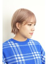 ログ(LOG)&nbsp;外ハネボブ◎ピンクベージュ◎高松