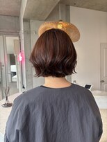 ロエ(loe) 大人の艶カラー♪春のベリーピンク×フリンジボブ