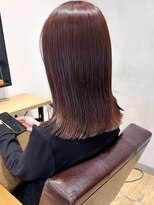 エミス バイ メルト 吉祥寺(emis by melt)&nbsp;【吉田】切りっぱなしダークラベンダーミディアムココアブラウン