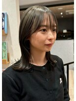 スリーランドメゾン 鶴見区横堤(THREELAND maison)&nbsp;ミディアムヘア、暗めオリーブカラー