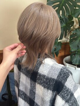 ネハス 栄(nehus.) 学割ブリーチハイライト髪質改善ダブルカラーレイヤーカット