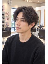 ネイヴスヘアー 香椎照葉店(Neivs Hair)&nbsp;メンズニュアンスパーマ×センターパートミディアム