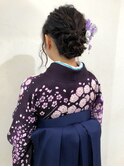 卒業式スタイル 袴着付け ヘアセット