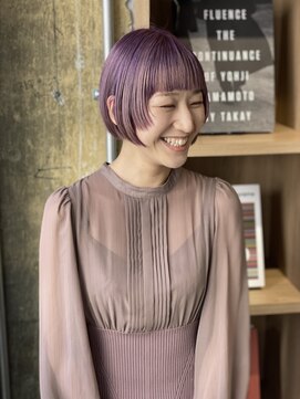 リブロ(liblo) ダブルラインボブ × パープルグラデーション【liblo】