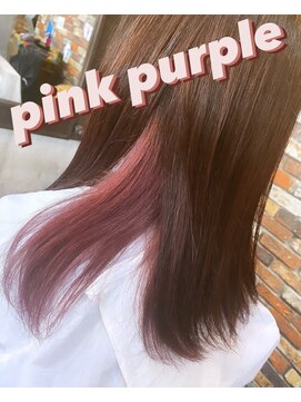 プラメーラ(PRAMEERA) ブリーチインナーカラーピンクカラー前髪カットトリートメント