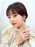 マッシュショート/ウェットヘア/前髪ショート/夏のヘアアレンジ