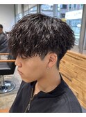 波巻きパーマ