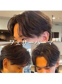 フェザーパーマ神戸フェザーショート神戸刈り上げセンターパート
