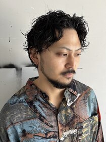 カー(KAH) メンズパーマ　ツーブロック　ショート　ミディアム
