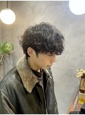 【萩原】波巻きスパイラルパーマ×ツーブロックマッシュ