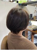 ショートボブ×ブラウンカラー【カミケン方木田店】