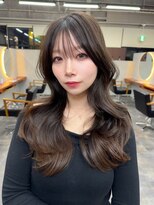 オズ 安積店(OZ) ミニウルフチェリーブラウンホワイトグレージュフェザーパーマ