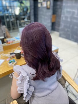 ラウル(Laulu) くびれヘア/アプリコットオレンジ/夏のヘアアレンジ/佐倉