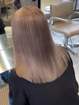 サンクマーケット 渋谷(cinq MARKET) 渋谷ミルクティーベージュハイトーンカラーヘーゼルベージュ韓国