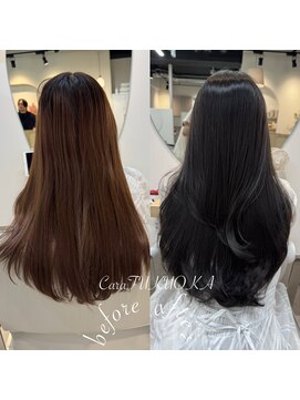 カラ フクオカ(Cara FUKUOKA) ダークグレージュ《★髪質改善うる艶水素カラー+カット★》