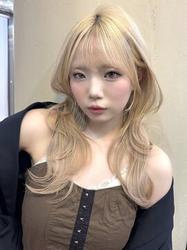 シエルバイアフロート(ciel by afloat) >>似合わせ前髪・顔周りカット、ハイレイヤーでくびれ巻き