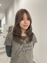 ヴェルア 四条烏丸(Velua) グレージュ ミルクティー ブリーチ ミルクティー ハッシュカット