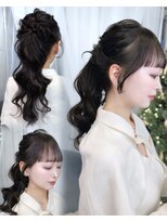 クム(kumu)&nbsp;前髪カット/ヘアセット/レイヤーカット/韓国ヘア/透明感カラー
