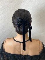 プルクラギンザ(PulchraGINZA)&nbsp;シニヨン/綺麗目/結婚式/アップ/リボン