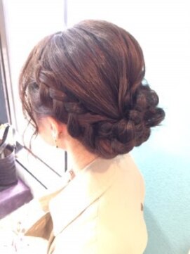 ロカット サロン(Roquat Salon) 編み込みアップアレンジ【ヘアセット 立川/立川南 浴衣】