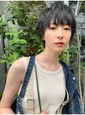 【LA PENSEE】ウェットエッジショート　マッシュ　黒髪