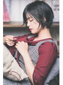 暗髪ショートボブ
